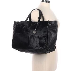 Pulicati Women Black Leather Tote One Size